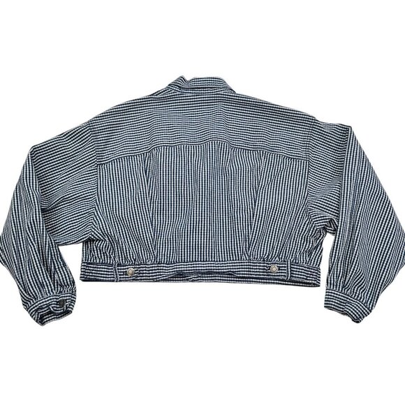 Calvin Klein Sport Vintage 80's/90's Gingham Print Cropped Jacket Women's MP - Picture 3 of 9
